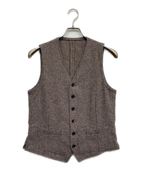LARDINI（ラルディーニ）LARDINI (ラルディーニ) ウール混ベスト ブラウン サイズ:44の古着・服飾アイテム