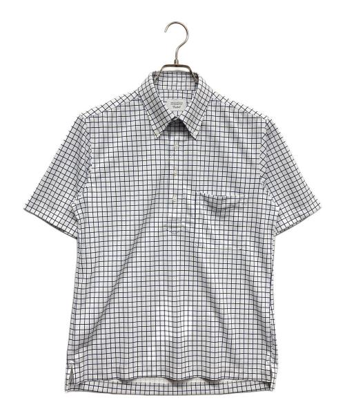 MACKINTOSH PHILOSOPHY（マッキントッシュ フィロソフィー）MACKINTOSH PHILOSOPHY (マッキントッシュ フィロソフィー) トロッター 鹿の子ジャージー プリント柄バリエーション ボタンダウンポロ シャツ ホワイト サイズ:38 未使用品の古着・服飾アイテム