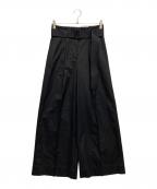 TOMORROW LANDトゥモローランド）の古着「サップルツイル ベルテッドワイドパンツ」｜ホワイト