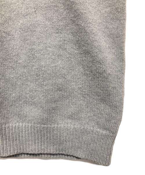 maison kitsune（メゾンキツネ）MAISON KITSUNE (メゾンキツネ) ブラック ビッグ フォックスヘッド セーター グレー サイズ:Ｌの古着・服飾アイテム