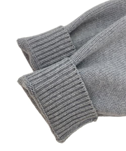 maison kitsune（メゾンキツネ）MAISON KITSUNE (メゾンキツネ) ブラック ビッグ フォックスヘッド セーター グレー サイズ:Ｌの古着・服飾アイテム