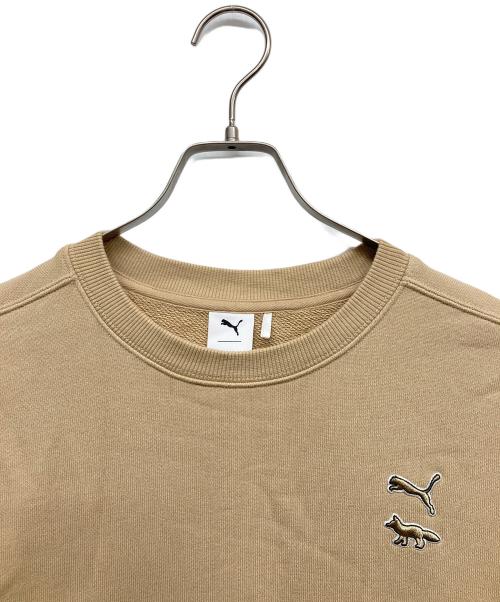 maison kitsune（メゾンキツネ）MAISON KITSUNE (メゾンキツネ) PUMA (プーマ) コラボスウェット ブラウン サイズ:Sの古着・服飾アイテム