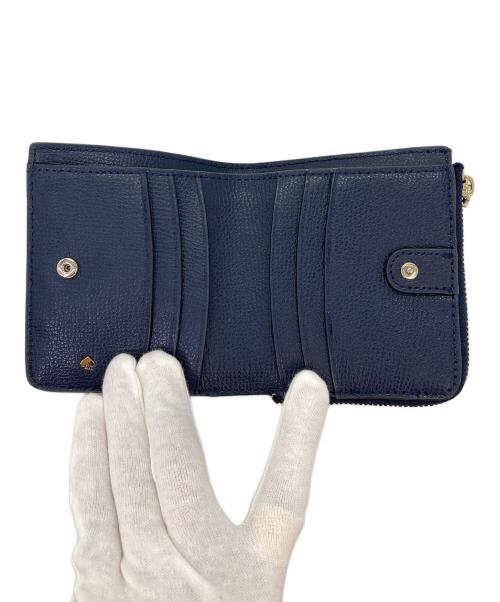 Kate Spade（ケイトスペード）Kate Spade (ケイトスペード) 2つ折り財布 ネイビーの古着・服飾アイテム