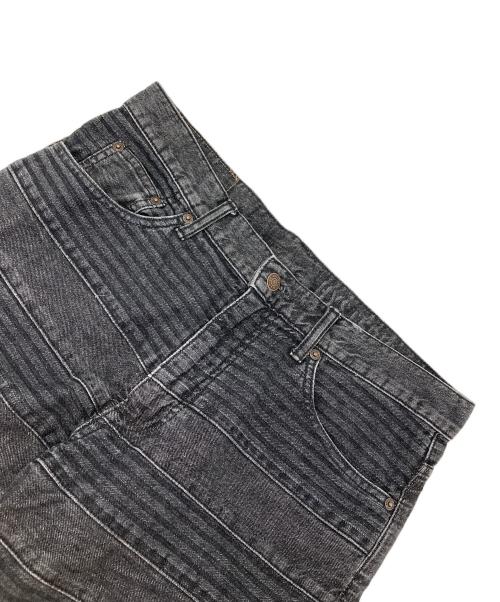 Hysteric Glamour（ヒステリックグラマー）Hysteric Glamour (ヒステリックグラマー) スクラッチフレアデニムパンツ ブラック サイズ:W32の古着・服飾アイテム