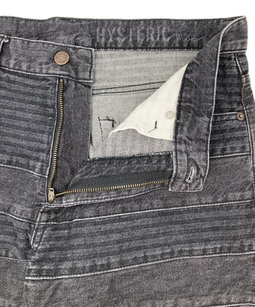Hysteric Glamour（ヒステリックグラマー）Hysteric Glamour (ヒステリックグラマー) スクラッチフレアデニムパンツ ブラック サイズ:W32の古着・服飾アイテム