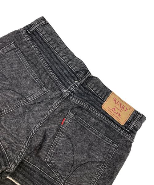 Hysteric Glamour（ヒステリックグラマー）Hysteric Glamour (ヒステリックグラマー) スクラッチフレアデニムパンツ ブラック サイズ:W32の古着・服飾アイテム