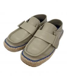 BURBERRY（バーバリー）の古着「DECK レザーエスパドリーユ」｜グレー