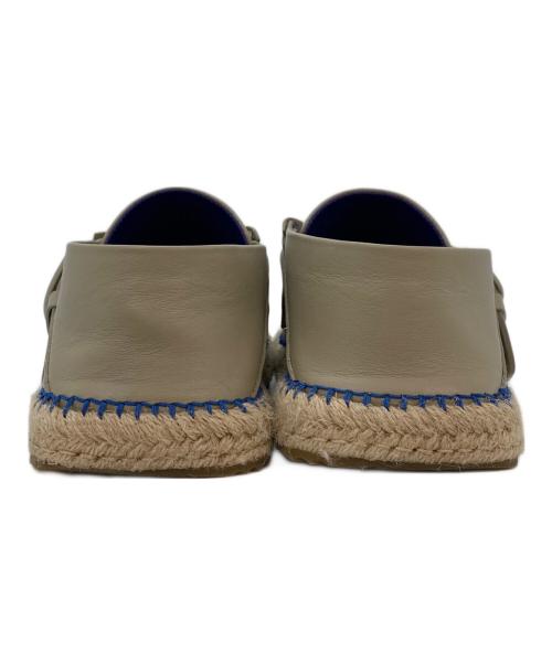 BURBERRY（バーバリー）BURBERRY (バーバリー) DECK レザーエスパドリーユ グレー サイズ:40の古着・服飾アイテム