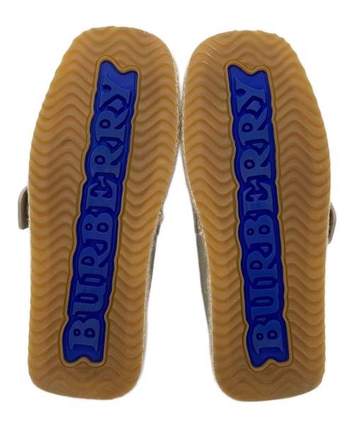 BURBERRY（バーバリー）BURBERRY (バーバリー) DECK レザーエスパドリーユ グレー サイズ:40の古着・服飾アイテム