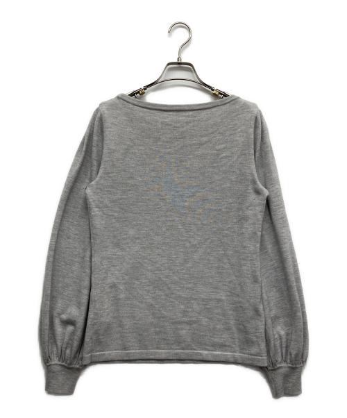 FOXEY（フォクシー）FOXEY (フォクシー) カシミヤ混ボートネックニット グレー サイズ:40の古着・服飾アイテム