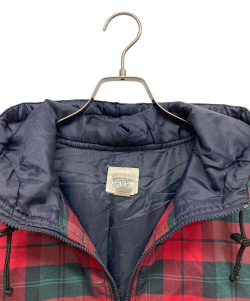 GAP（ギャップ）GAP (ギャップ) 90～00ｓチェック柄中綿アノラックパーカー レッド サイズ:Mの古着・服飾アイテム