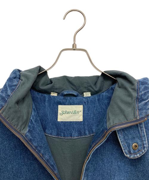 ST JOHN'S BAY（セントジョンズベイ）ST JOHN'S BAY (セントジョンズベイ) デニムフーテッドジャケット インディゴ サイズ:Lの古着・服飾アイテム