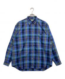 THE NORTH FACE（ザ ノース フェイス）の古着「ロングスリーブマドラスシャツ」｜ブルー