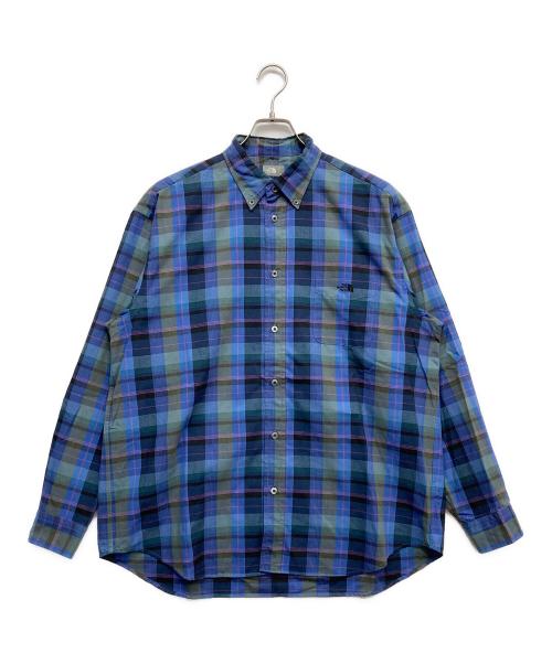 THE NORTH FACE（ザ ノース フェイス）THE NORTH FACE (ザ ノース フェイス) ロングスリーブマドラスシャツ ブルー サイズ:Mの古着・服飾アイテム