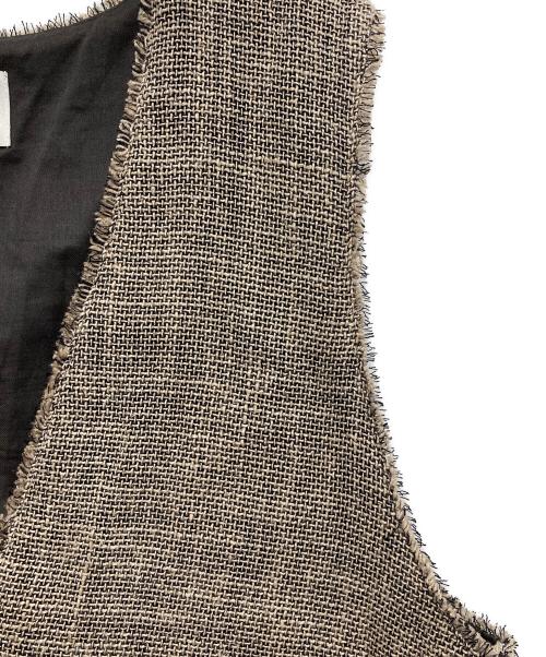 Spick and Span（スピック＆スパン）Spick and Span (スピックアンドスパン) リネンツイードベスト ブラウン サイズ:FREEの古着・服飾アイテム