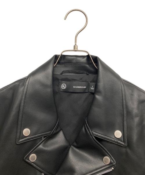 GU（ジーユー）GU (ジーユー) UNDERCOVER (アンダーカバー) コラボエコレザーライダースジャケット ブラック サイズ:L 未使用品の古着・服飾アイテム