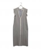 La boutique BonBonラブティックボンボン）の古着「ダブルクロスバイカラーラッフルジャンドレ」｜グレー