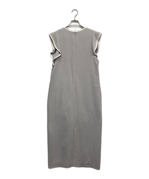 La boutique BonBon（ラブティックボンボン）La boutique BonBon (ラブティックボンボン) ダブルクロスバイカラーラッフルジャンドレ グレー サイズ:38の古着・服飾アイテム