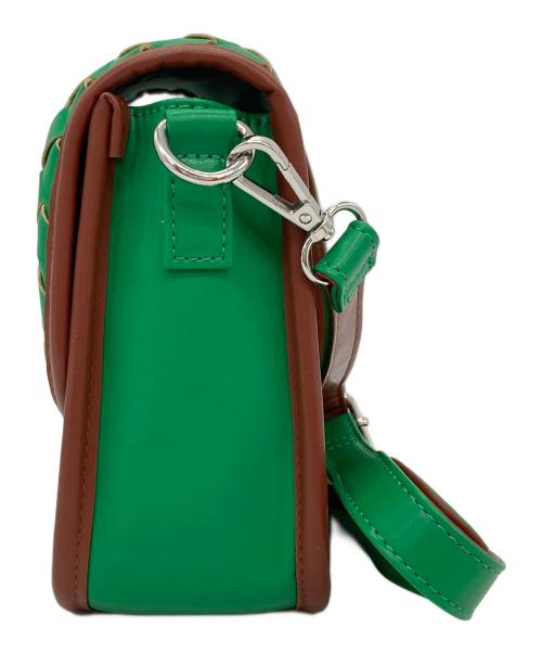 GRAIN（グレイン）GRAIN (グレイン) 2WAYクロス編みショルダーバッグ グリーン 未使用品の古着・服飾アイテム