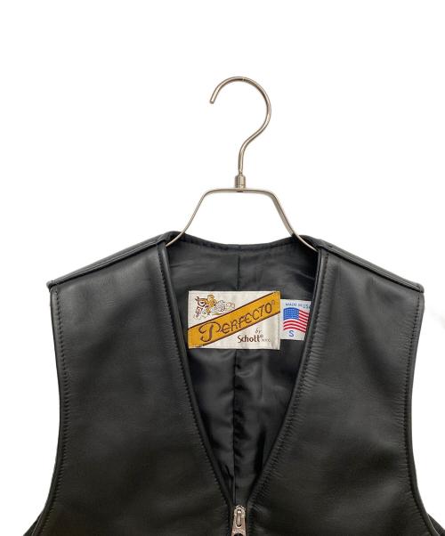 Schott（ショット）Schott (ショット) 193V レザーベスト ブラック サイズ:Sの古着・服飾アイテム
