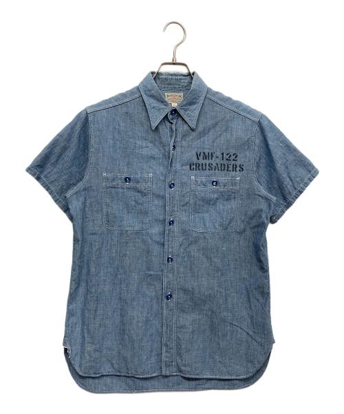 BUZZ RICKSON'S（バズリクソンズ）Buzz Rickson's (バズリクソンズ) シャンブレーシャツ インディゴ サイズ:14の古着・服飾アイテム