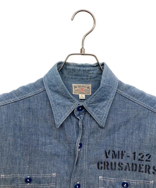 BUZZ RICKSON'S（バズリクソンズ）Buzz Rickson's (バズリクソンズ) シャンブレーシャツ インディゴ サイズ:14の古着・服飾アイテム