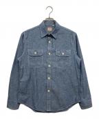 SUGAR CANEシュガーケーン）の古着「ブルーシャンブレーワークシャツ」｜インディゴ