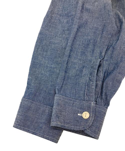 SUGAR CANE（シュガーケーン）SUGAR CANE (シュガーケーン) ブルーシャンブレーワークシャツ インディゴ サイズ:SMALLの古着・服飾アイテム