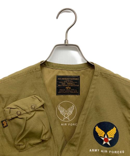 ALPHA（アルファ）ALPHA (アルファ) U.S.ARMY AIR FORCE TYPE C-1 ベスト カーキ サイズ:SMALLの古着・服飾アイテム