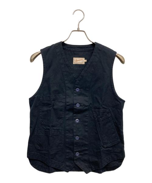 SOUND MAN（サウンドマン）SOUND MAN (サウンドマン) Marcyコットンワークベスト ブラック サイズ:36の古着・服飾アイテム