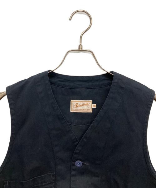 SOUND MAN（サウンドマン）SOUND MAN (サウンドマン) Marcyコットンワークベスト ブラック サイズ:36の古着・服飾アイテム