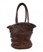 SaintChristopherセントクリストファー）の古着「編み込みハンドバッグ」｜ブラウン