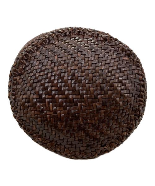 SaintChristopher（セントクリストファー）SaintChristopher (セントクリストファー) 編み込みハンドバッグ ブラウンの古着・服飾アイテム