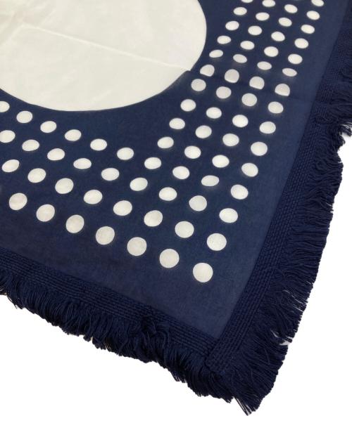 WEEKEND Max Mara（ウィークエンド マックスマーラ）Weekend Max Mara (ウィークエンド マックスマーラ) 総柄ストール ネイビーの古着・服飾アイテム