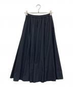 BEARDSLEYビアズリー）の古着「ギンガムスカート」｜ブラック