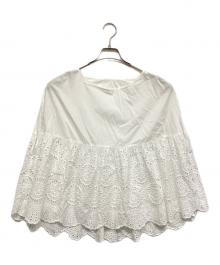 BEARDSLEY（ビアズリー）の古着「レースポンチョブラウス」｜ホワイト