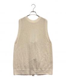 PLAIN PEOPLE（プレインピープル）の古着「ニットベスト」｜ベージュ