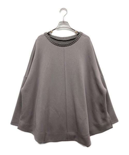 BEARDSLEY（ビアズリー）BEARDSLEY (ビアズリー) ニットコンビダンボールプルオーバー ブラウン サイズ:FREEの古着・服飾アイテム