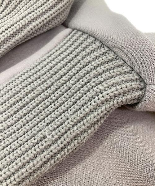 BEARDSLEY（ビアズリー）BEARDSLEY (ビアズリー) ニットコンビダンボールプルオーバー ブラウン サイズ:FREEの古着・服飾アイテム