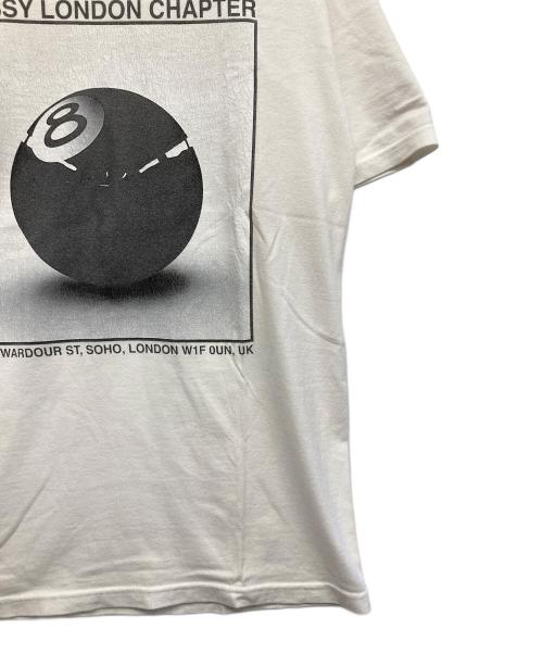stussy（ステューシー）stussy (ステューシー) 8ボールプリントT ホワイト サイズ:Mの古着・服飾アイテム