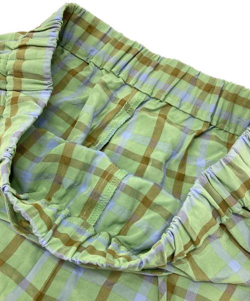 BEAUTY&YOUTH（ビューティーアンドユース）BEAUTY&YOUTH (ビューティーアンドユース) チェックイージーパンツ -ウォッシャブル グリーン サイズ:Sの古着・服飾アイテム