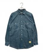 ASPESIアスペジ）の古着「製品染めデニムシャツ」｜インディゴ