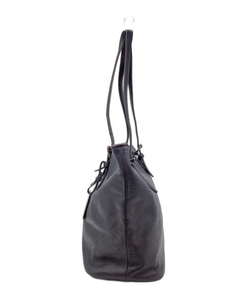 LONGCHAMP（ロンシャン）LONGCHAMP (ロンシャン) ホースロゴレザートートバッグ パープルの古着・服飾アイテム