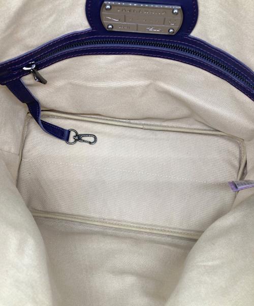 LONGCHAMP（ロンシャン）LONGCHAMP (ロンシャン) ホースロゴレザートートバッグ パープルの古着・服飾アイテム