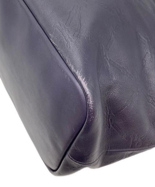 LONGCHAMP（ロンシャン）LONGCHAMP (ロンシャン) ホースロゴレザートートバッグ パープルの古着・服飾アイテム