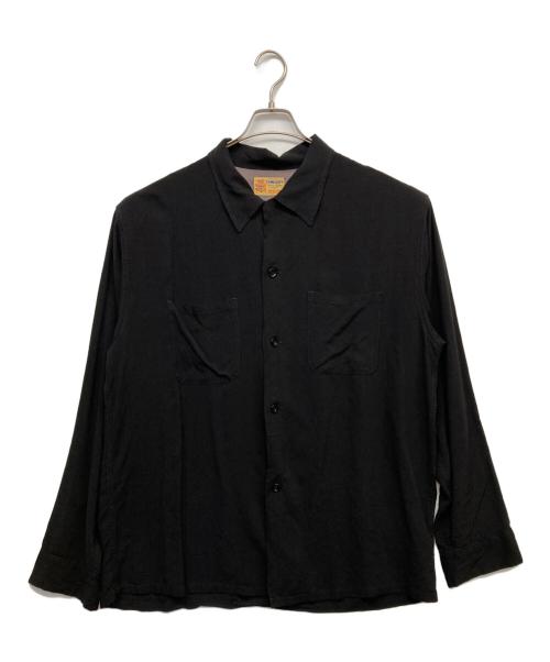 TOWN CRAFT（タウンクラフト）TOWN CRAFT (タウンクラフト) WAIPER (ワイパー) Rayon Open Collar シャツ ブラック サイズ:XLの古着・服飾アイテム