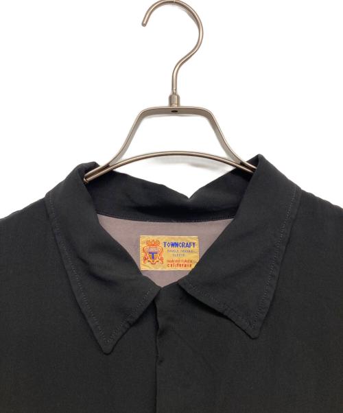 TOWN CRAFT（タウンクラフト）TOWN CRAFT (タウンクラフト) WAIPER (ワイパー) Rayon Open Collar シャツ ブラック サイズ:XLの古着・服飾アイテム