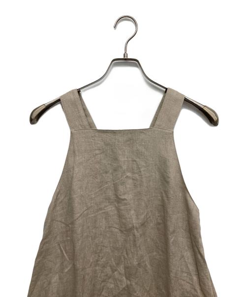 Plage（プラージュ）Plage (プラージュ) リネンノースリーブワンピース ベージュ サイズ:36 未使用品の古着・服飾アイテム