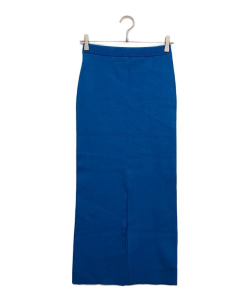 Whim Gazette（ウィムガゼット）Whim Gazette (ウィムガゼット) ニットロングスカート ブルー サイズ:FREE 未使用品の古着・服飾アイテム