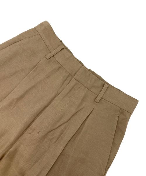 Plage（プラージュ）Plage (プラージュ) washable linen混 ハイウエストパンツ ブラウン サイズ:38の古着・服飾アイテム